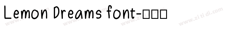 Lemon Dreams font字体转换